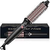 Thermal Brush-Blowout brushs,10 Temperatures LCD Display Upgrade to 400°F 1.5 in Heated Round-Brush Curling Iron Heated Ceramic Tourmaline Ionic Comb 110-240V Volum for Any Hair Type