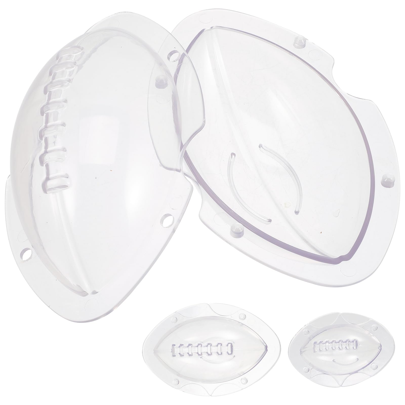 UPKOCH Rugby Silicone Baking Mold Set of 3 Rugby Ball Cake Moulds for Fondant Chocolate Jelly Baking 5.9X3.6X2.8 Inch Ideal for Party and Home Use