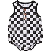 MoZiKQin Baby Boy Girl Clothes Newborn Checkered Bubble Romper Sleeveless Jumpsuit Infant One Piece Summer Outfit