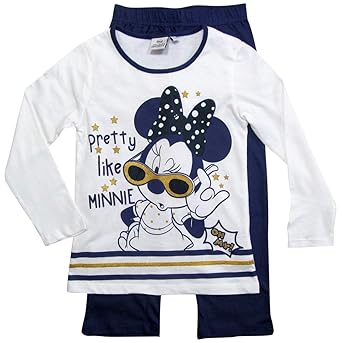 Minnie Mouse Schlafanzug Mädchen Pyjama Disney