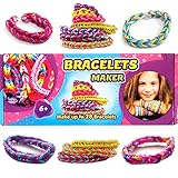 Bracelets Maker Set Craft Your Own Rubber Bands Loom Creator for Kids Colorful Loom Jewelry Bracelet Making Kit DIY Rubber Bands Loom Bracelets Kit Ring Necklace