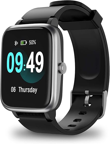ANBES Smart Watch, IP68 Waterproof Fitness Tracker with Heart Rate Monitor, Step Counter Sleep Tracker Watch, Smartwatch Compatible with iPhone and ...