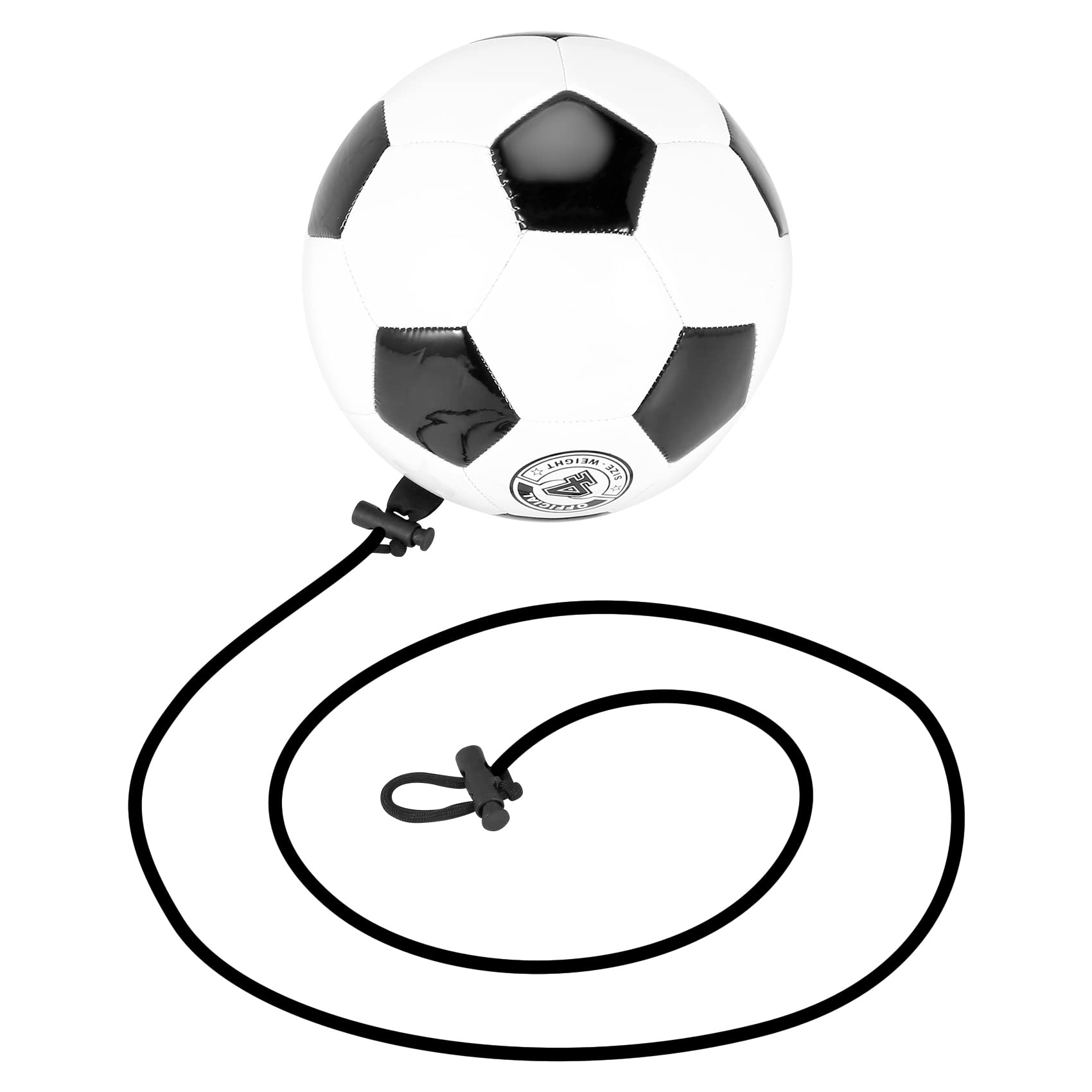 Tooteeru Soccer Training Ball Adjustable Bungee Elastic Training Ball with Rope Size 4 Football for Training Playing Sports