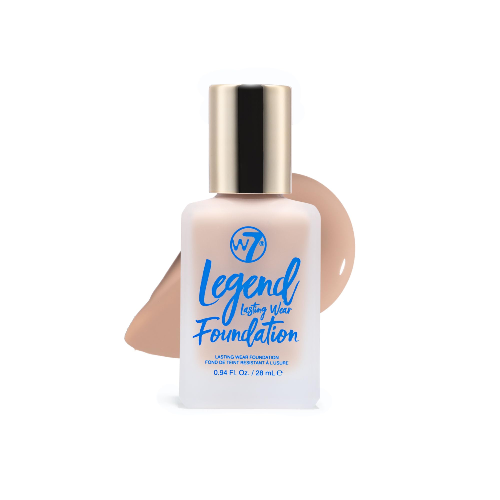 W7 Legend Foundation - Creamy Liquid Foundation for Poreless, Semi-Matte Medium Coverage - 28ml (Natural Beige) — image 1