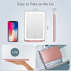 FUNTOUCH Rechargeable Travel Makeup Mirror with 72