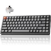 Keychron K2 Max QMK/VIA 2.4 GHz & Bluetooth Wireless Custom Mechanical Keyboard for Mac/Windows/Linux, 75% Layout Keyboard RGB Backlight with Aluminum Brown Switch - Black