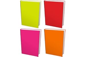 EUCATUS BEST PRODUCTS & GIFTS Easy Apply, Reusable Book Covers 4 Pk. Best Jumbo 9x11 Textbook Jackets for Back to School. Stretchable to Fit Most Large Hardcover Books. Perfect Fun, Washable Designs for Girls, Boys, Kids and Teens