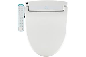 BidetMate 1000 Series Electric Bidet with Dryer, Heated Smart Toilet Seat with Heated Water, & Side Control Panel - Adjustable and Self-Cleaning Smart Home Device - Elongated