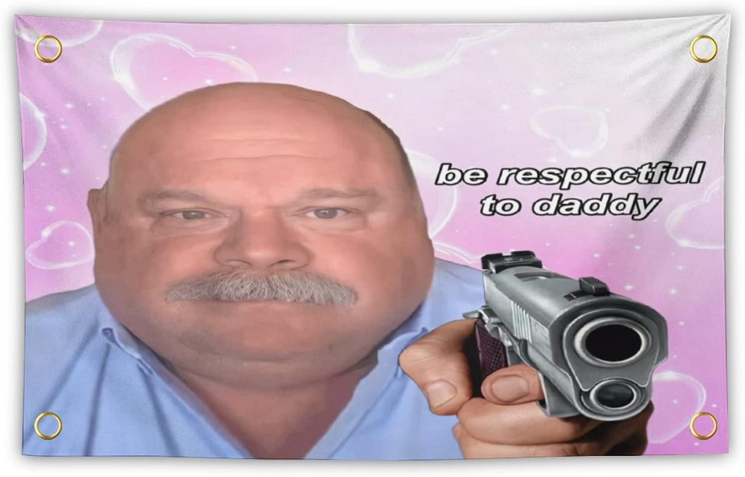 Tapestries - Ucxuiy Be Respectful to Daddy Funny 3x5 Feet Banner Flag Meme Tapestry for Bedroom Wall Hanging Decor 3x5 Feet Flag Banner Indoor Outdoor Poster