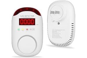 HEMBISEN Gas Leak Detector for Home - Plug in Gas Detector for Home Natural Gas,Combustible Gas Detector for LNG, LPG, Propane, Methane.