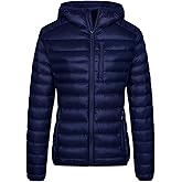 Wantdo Women's Packable Down Jacket Lightweight Puffer Jacket Hooded Winter Coat