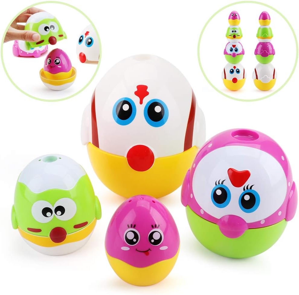 Amy & Benton Easter Nesting Toys for Toddlers Stacking Eggs for Babies