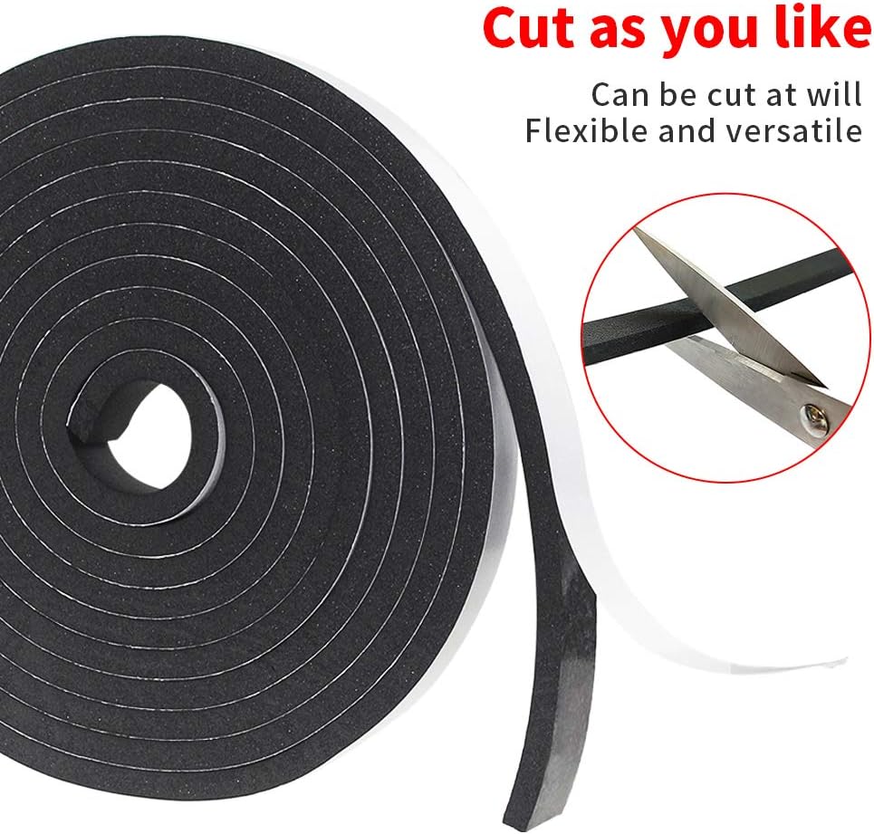 Storystore Foam Insulation Tape, 12mm(W) x 6mm(T) Weather Stripping, High Density Neoprene & Foam, Door & Window Seal - Image 5