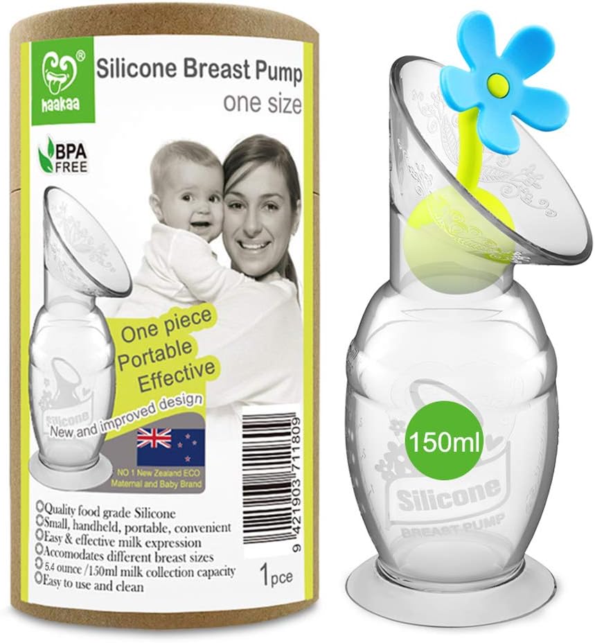 Haakaa Manual Breast Pump with Suction Base and Flower Stopper 100