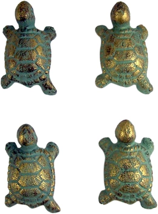 Cast Iron Verdigris Color Turtle Drawer Pull Set Of 4 Amazon Com