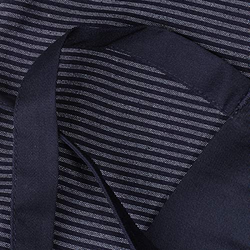 Men's Japanese Blue Stripe Chef-Coat 3/4 Sleeve Kimono Restaurant Chef Jacket