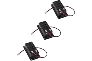 3Pcs Yootones Guitar Pickup Battery Box 9V Battery Box Case Cover Holders with 2 Pin Plug Wire Compatible with Guitar Bass Pickup (Black)