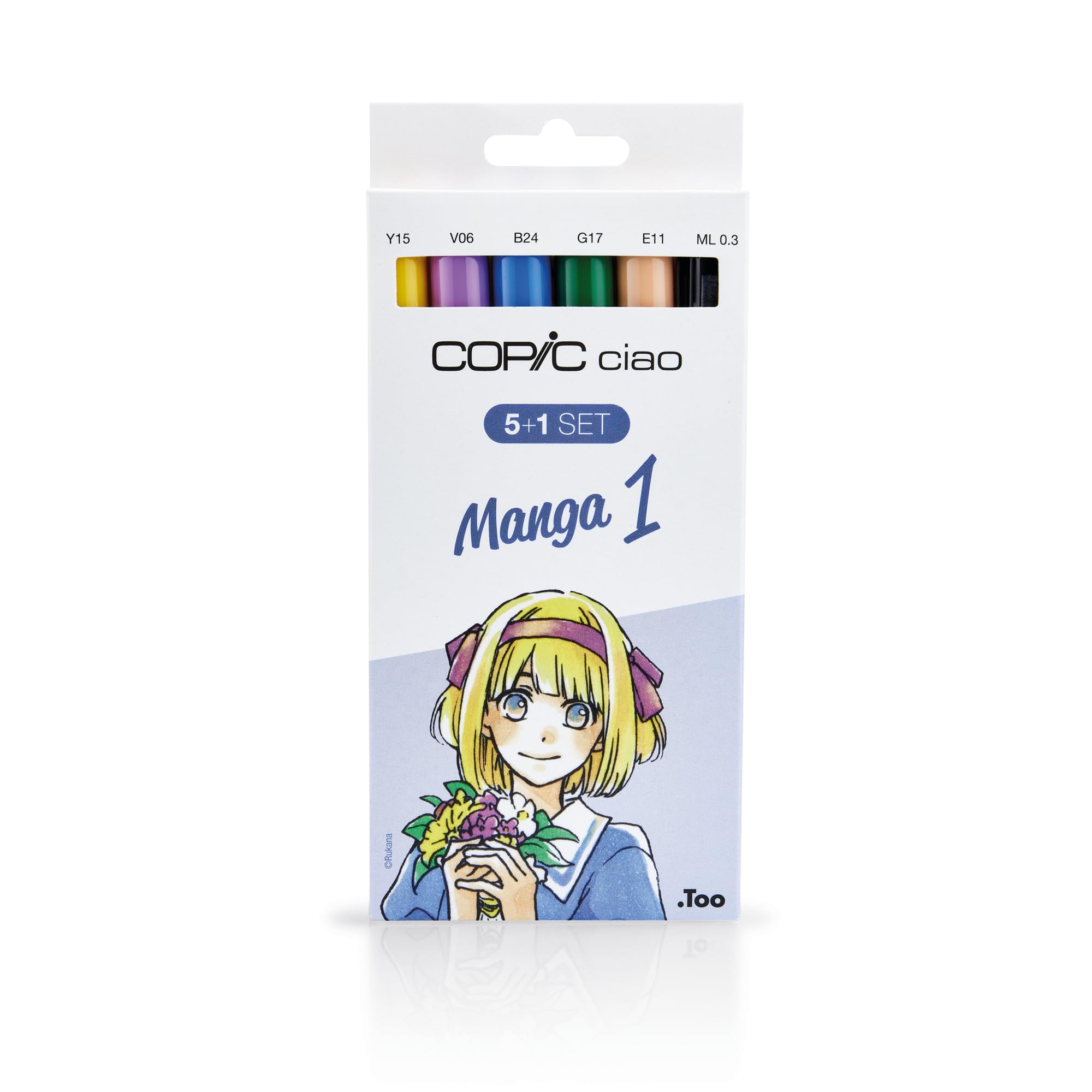 COPIC Ciao Coloured Marker Pen - 5+1 Set Manga 1, For Art & Crafts, Colouring, Graphics, Highlighter, Design, Anime, Professional & Beginners, Art Supplies & Colouring Books