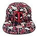 Bioworld Marvel Comics Deadpool Reversible Flat Bill Adjustable Hat, Black / Multicolor, One Size