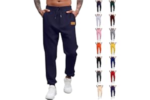 Mens Sweatpants Casual Slim Fit Workout Joggers Trousers Drawstring Elastic Waist Lightweight Pants with Pockets