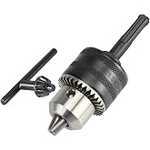 YAKAMOZ Keyed Drill Chuck,1/2"-20UNF Mount 1.5-13mm Capacity Driver Adapter | 3-jaw self-locking design holds various bits, Quick Change Drill Chuck with SDS Plus, for Hammer Converter Conversion Tool