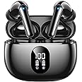 ZZU Wireless Earbuds, Bluetooth Ear Buds with Big Bass Stereo Sound, 48 Hours Playtime, Lightweight in-Ear Fit Earphones, IPX7, Hands-Free Calls with AI for iPhone, Android, Pad, Sports, Workout