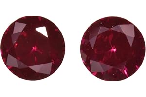 uGems Deep Red Synthetic Ruby Round Unset Loose Gem Corundum 5mm (2)