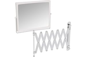 JERDON Two-Sided Swivel Wall Mount Mirror - Vanity Mirror with 5X Magnification & 30 inch Wall Extension - Model J2020C