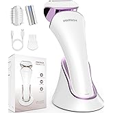 PRITECH Electric Razor for Women - Rechargeable Shaver for Women Portable Lady Shaver for Legs, Arm, Underarms, Bikini, USB Rechargeable, Wet & Dry Waterproof Bikini Trimmer for Woman, Purple