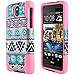 3 items Combo: ITUFFY(TM) LCD Screen Protector Film + Stylus Pen + 2 tone Design Dual Layer KickStand Tuff Impact Armor Hybrid Soft Rubber Silicone Cover Hard Snap On Plastic Case for HTC Desire 610 (4.7
