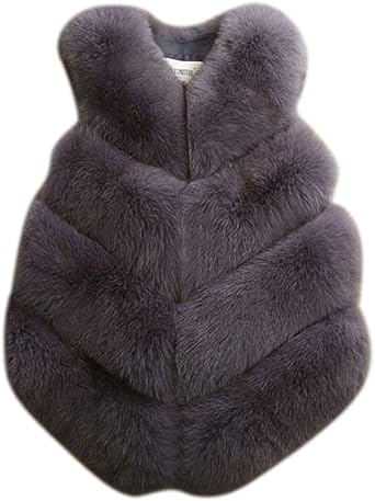 short grey faux fur jacket