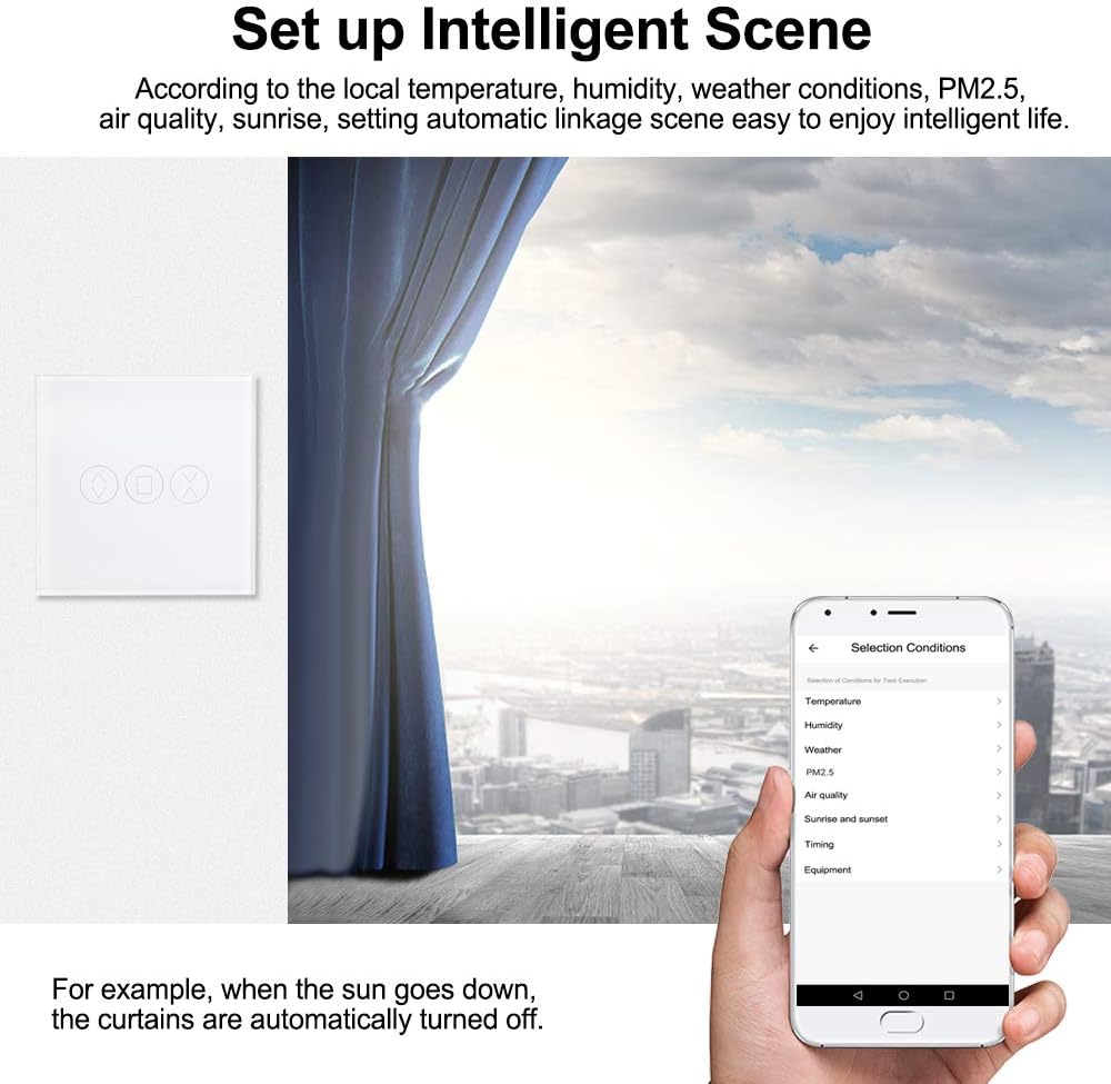 cortina tuya wifi interruptor