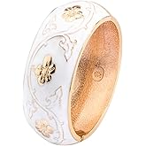 UJOY Colorful Cloisonne Bracelet Jewelry Enamel Handcraft Spring Hinge Birthday Vacation Party Gifts Womens Bangles 55C41