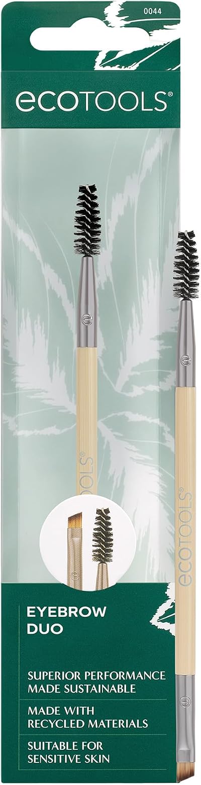 EcoTools Eyebrow Brush Duo Dual-Ended Spoolie Angled Brush Cruelty-Free