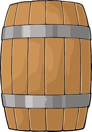 Amazon Com Simple Wooden Barrel Cartoon Emoji Vinyl Sticker 12 Tall Automotive