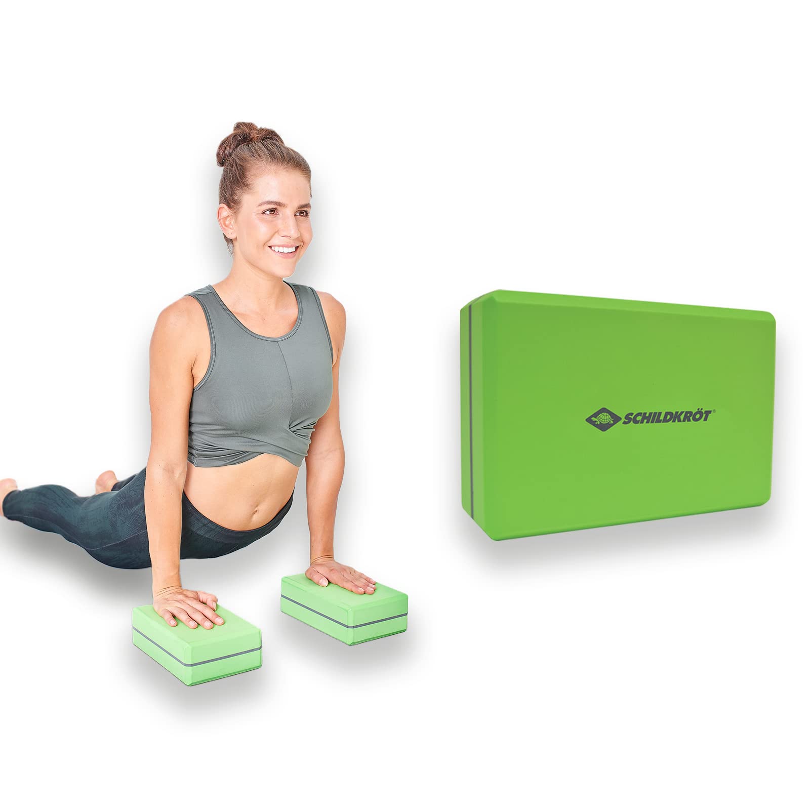 Schildkröt-Fitness Yoga Block, Pilates Block, Yoga and Meditation Pad, Stretching Aid, Practical and Soft Foam, 960130