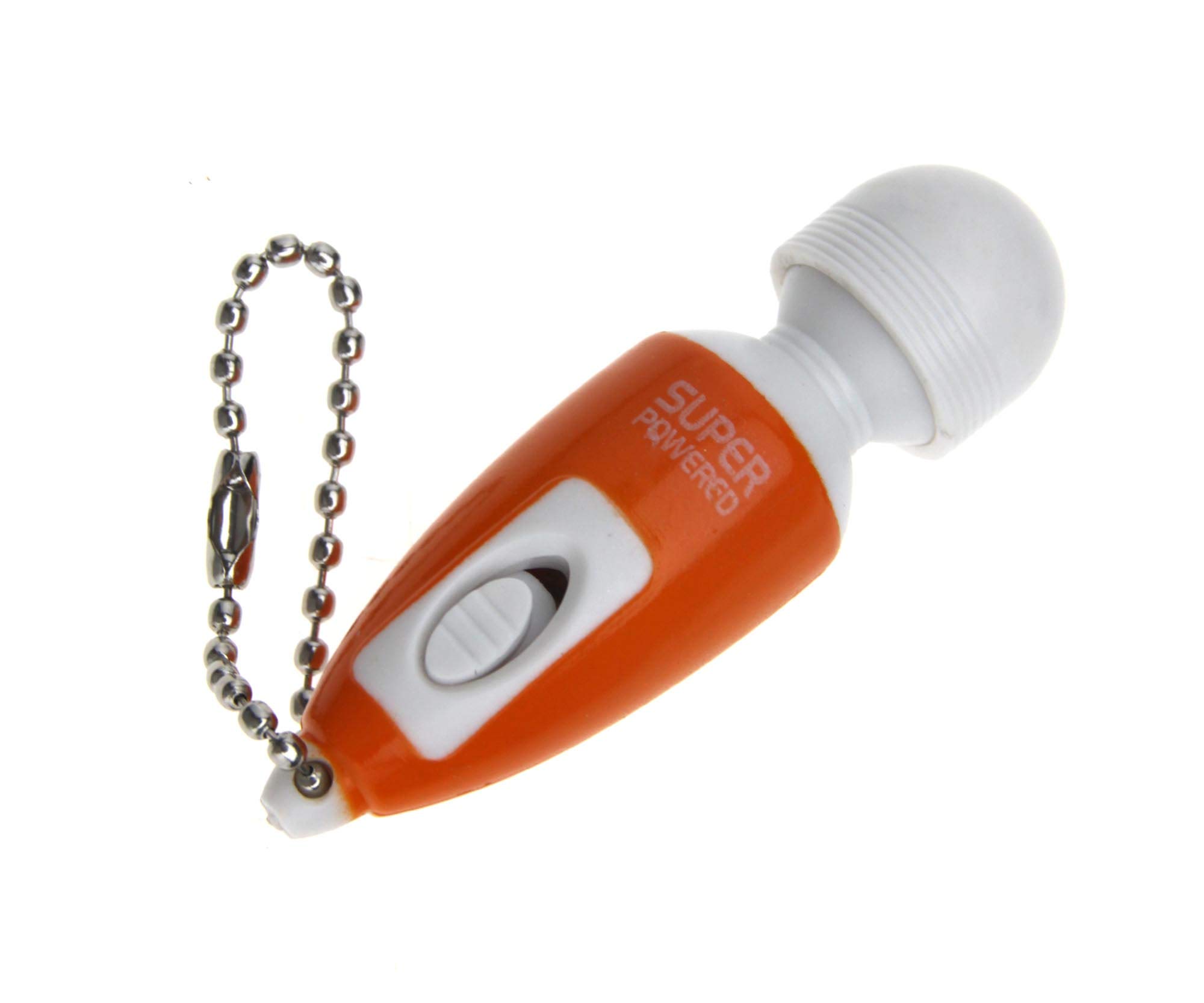 Mini Key-Chain Shape Portable Full Body Vibrate Relaxing Massager Orange