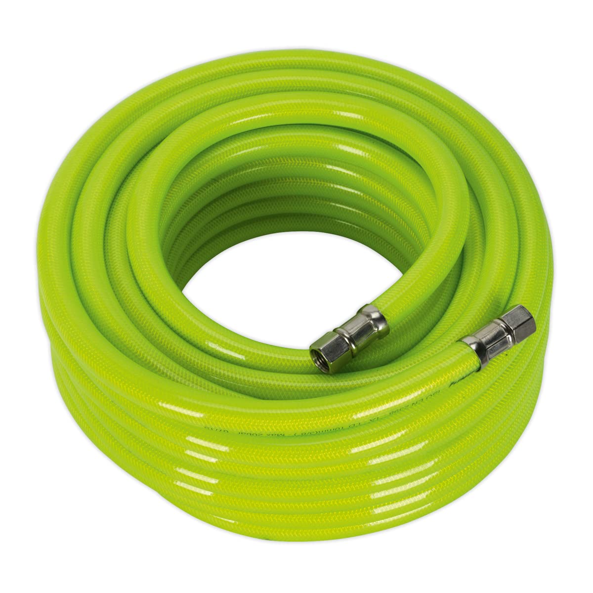 Sealey Ahfc1538 Air Hose High Visibility 15Mtr X ?10Mm with 1/4In Bsp Unions