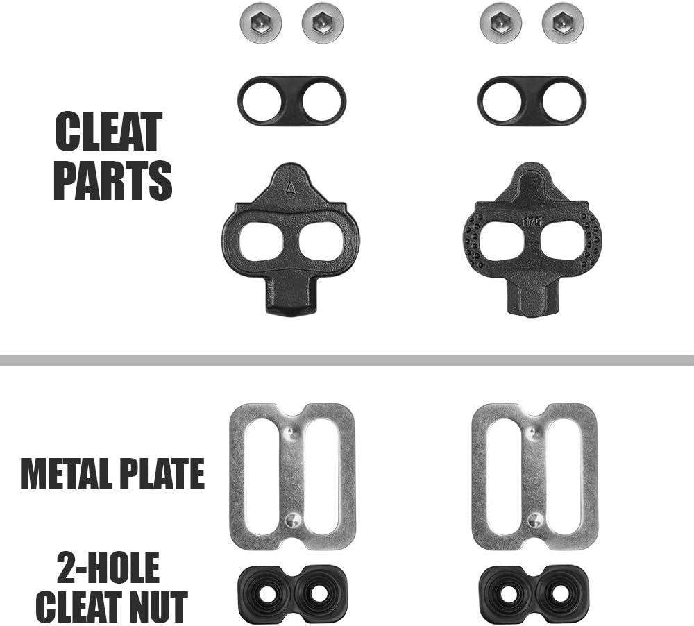 BV Bike Cleats Compatible with Shimano SPD - Spinning, Indoor Cycling & Mountain Bike Bicycle Cleat Set : Sports & Outdoors