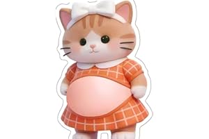 3D Cats Belly Sticker, Door Stoppers Wall Protector Quiet, Shock Soft Rubber, Funny Decorative for Wall, Doorknobs Anti-Colli
