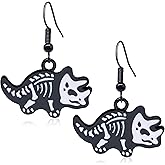 QUSIJIA Bold Enamel Dinosaur Statement Dangle Earring For Women Punk Cartoon Animals Drop Earring Jewelry Creative Gifts