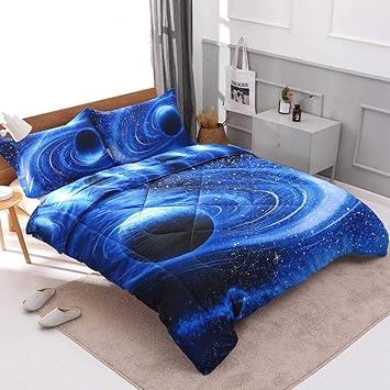 Amazon Com Encoft 3d Galaxy Comforter Sets Twin Size For Kids