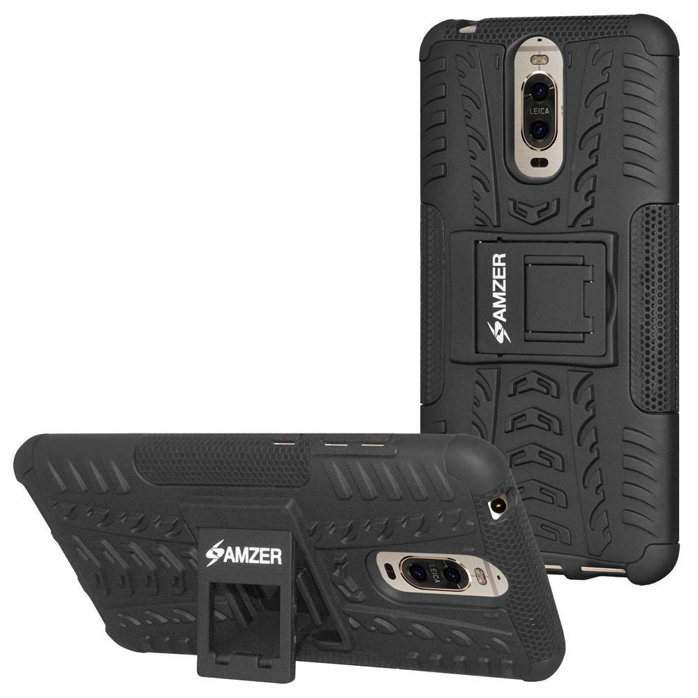 AMZER Hybrid Warrior Case Cover for Huawei Mate 9 Pro - Black