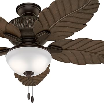 Hunter Fan 52 Inch Outdoor Tropical Ceiling Fan In Brushed Cocoa