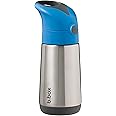 b.box 12 oz Insulated Water Bottle - Keeps Drinks Cold 8 Hours, Warm 6 Hours, Triple Wall Stainless Steel Kids Water Bottle w/Free Flow Silicone Straw, Leakproof & Dishwasher Safe