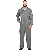Bulwark FR mens Flame Resistant 9 Oz Twill Cotton Premium Concealed Snap Coverall