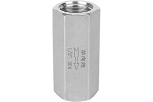 One Way Air Check Valve G 1/8in, G 1/4in, G 3/8in, G 1/2in BSPP Female Thread Full Port Check Valve Water Stainless Steel Non