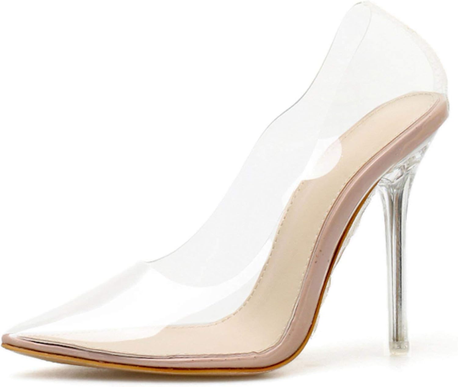 clear plastic heels