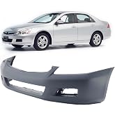 FitParts Compatible with Honda Accord 2006&ndash;2007 Front Bumper Cover | Primed, With Fog Light Holes, Without Parking Sensor Holes, Sedan, Hybrid, Ready to Paint, OEM 04711SDLA90ZZ, HO1000235