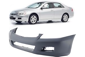FitParts Compatible with Front Bumper Cover Fascia 2006-2007 Honda Accord Sedan EX LX SE Hybrid 06-07. New Primed Without Sensor Holes, With Fog Light Holes. HO1000235 04711SDLA90ZZ